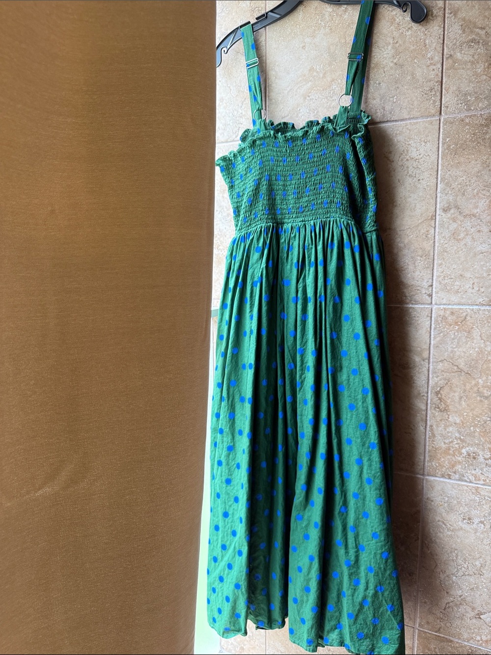 Anthropologie Pinnacle by Shruti Sancheti Smocked A-Line Midi Dress Pockets M - Picture 5 of 16